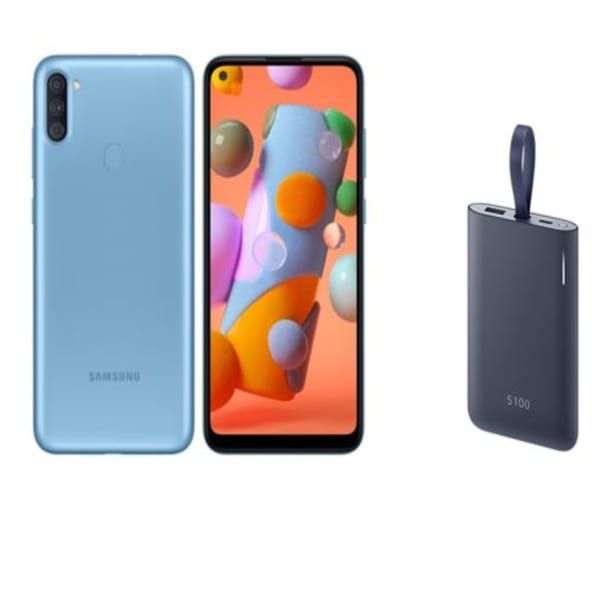 Samsung Galaxy A11 32GB Dual Sim Blue + 5100mAh Powerbank