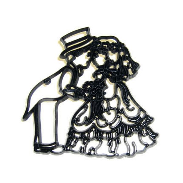 Patchwork Cutters REVERSE BRIDE &amp; GROOM Sugarcraft Cake Icing Decorating