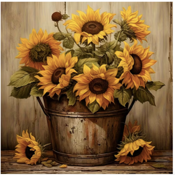 Sunflower Diamond Dot Art Kit - DIY Crystal Painting (20 × 20 cm)