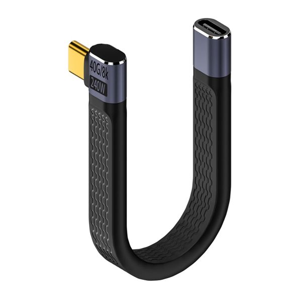 240W Type C PD Fast Charging Cable 40Gbps USB4.0 Female to Male Short Cable
