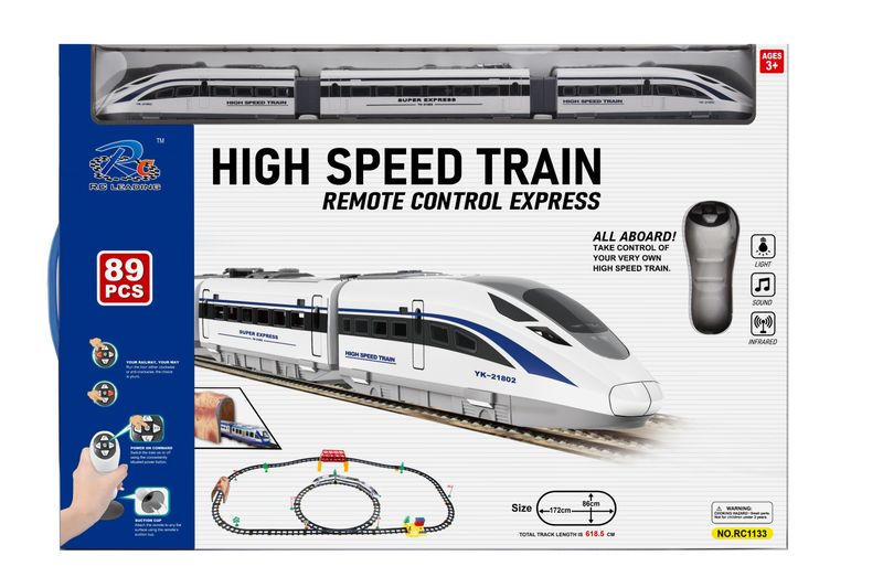 RC Leading - R/C High-Speed Train Set 6.18m with Lights &amp; Sound - 89 Pieces