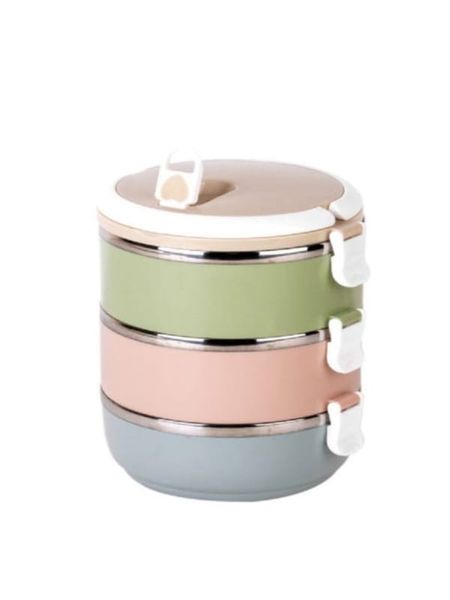 Portable Triple Layer Thermal Insulated Lunch Box