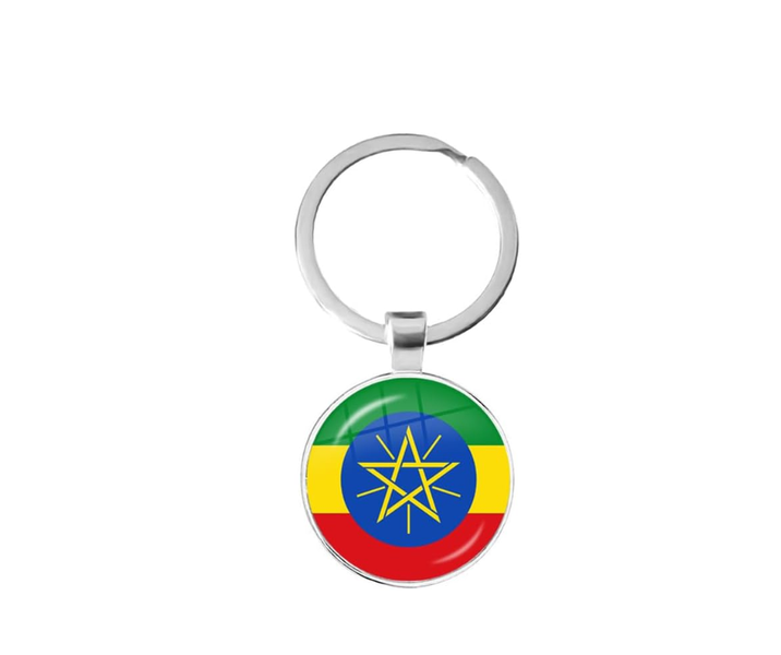 Ethiopia Africa National Country Flag Keyring Souvenir Novelty Gift Pendant