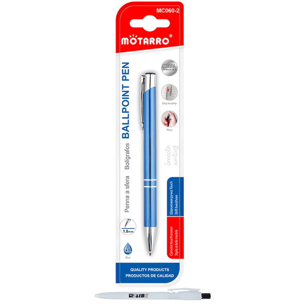 High Quality Easy Hitch Smooth Writing Blue Ballpoint Pen With ReVibe Pen
