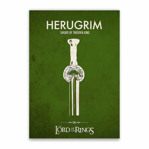 Herugrim Sword of Theoden King Poster - A1