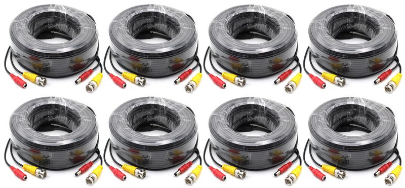 CCTV Camera Cable - 20m - Set of 8