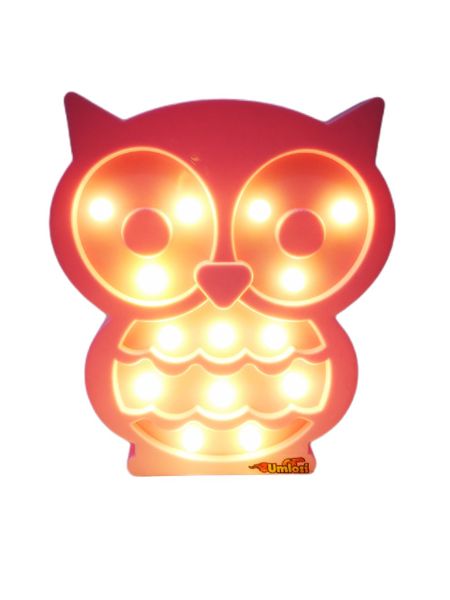 Night Light Owl - Battery Operated Owl - 23 Cm