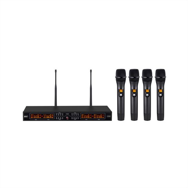 Lane LR-604B - 4-Channel UHF Wireless Microphone System(4 Handheld Mics)