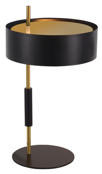 Bright Star TL104 Mid-Century Modern Metal Table Lamp - Matt Black &amp; Gold