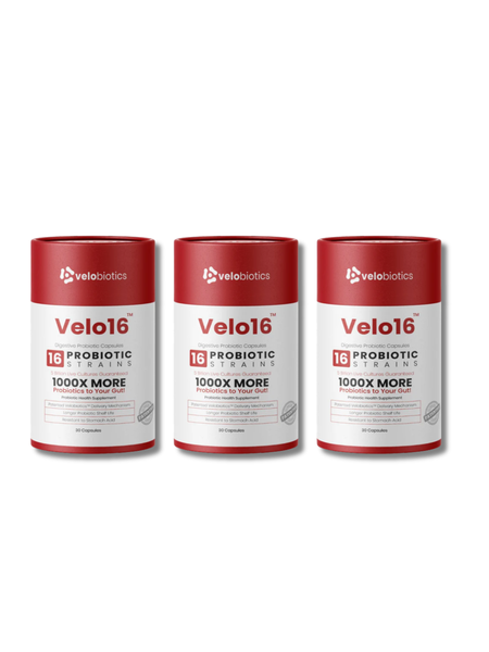 Velo16 Probiotics Digestive Capsules 90-Day Supply (30s X 3)