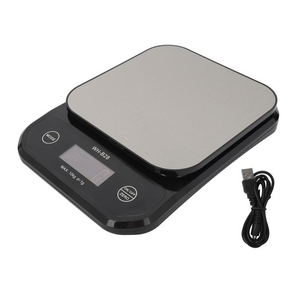 Kitchen Scale 0.035oz to 22.0lb Waterproof LCD Display Coffee Scale