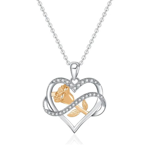 Mother's Day Necklace - Infinity Rose