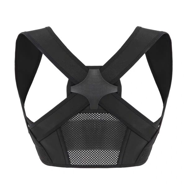 Posture Corrector for Back Support - Adjustable Shoulder Support (Black, M)
