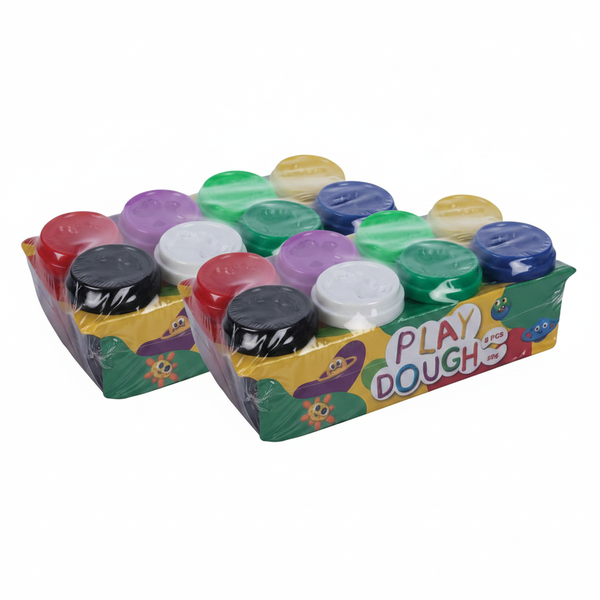 Edu Play Dough 8 Piece Set - 50g Colourful Creative Play Dough - 2 Pack