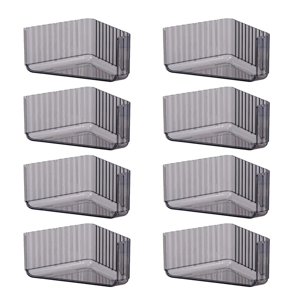 Pack Of 8 Piece Acrylic Triangular Design Multi-Purpose Stackable Storage