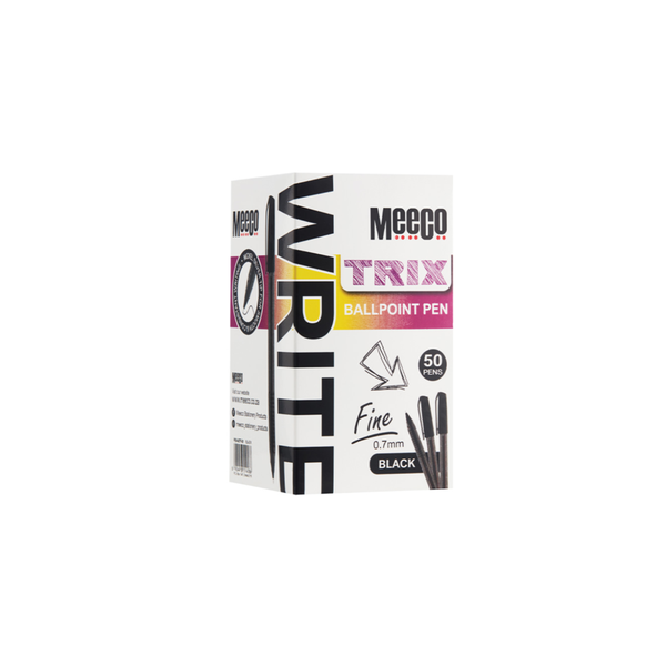 Meeco Trix Ballpoint Pen 0.7mm Black Box of 50