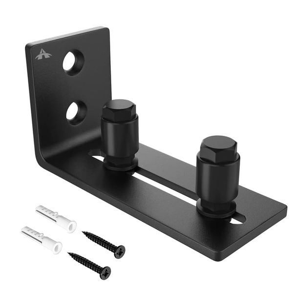Heavy Duty Bottom Adjustable Wall-Mount Barn Door Guide Rail