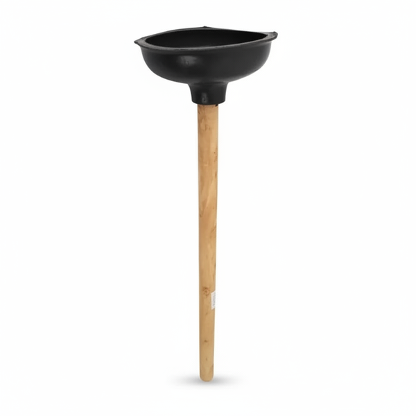 150mm Force Cup Plunger with Wooden Handle for Drains and Toilets