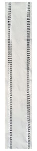 White, Black Cotton Striped Table Runner (33x170cm)