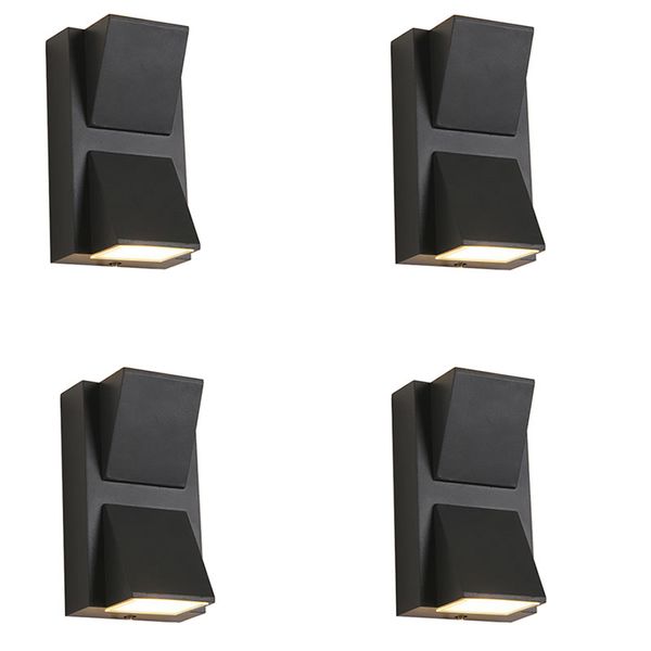 Set of 4 Aluminium Up Down Outdoor Led Wall Light -DRWL1014