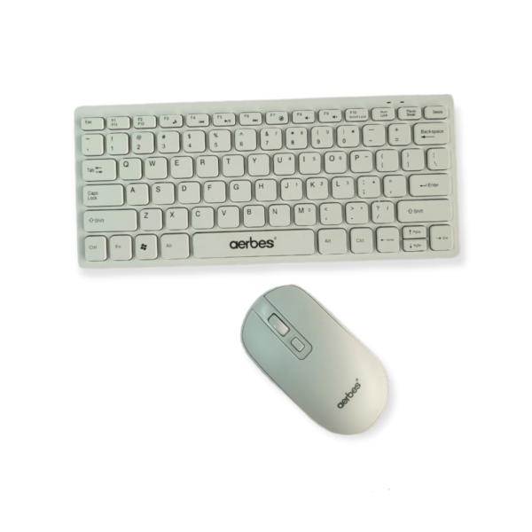 Aerbes AB-D001 2.4GHz Ultra-Thin Mini Wireless Keyboard &amp; Mouse Set