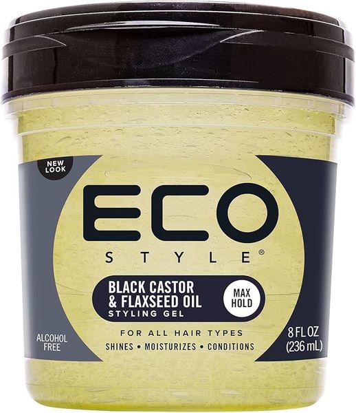 Eco Style Black Castor &amp; Flaxseed Oil Styling Gel Max Hold 236ml