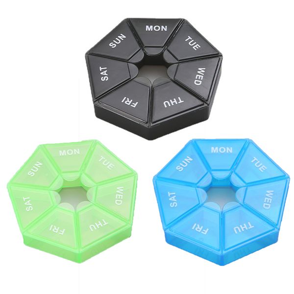 3 Pack Pill Organizer Portable Pill Box Medicine Case Seven Days Pill Case