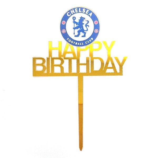 Chelsea Football Theme Cake Topper