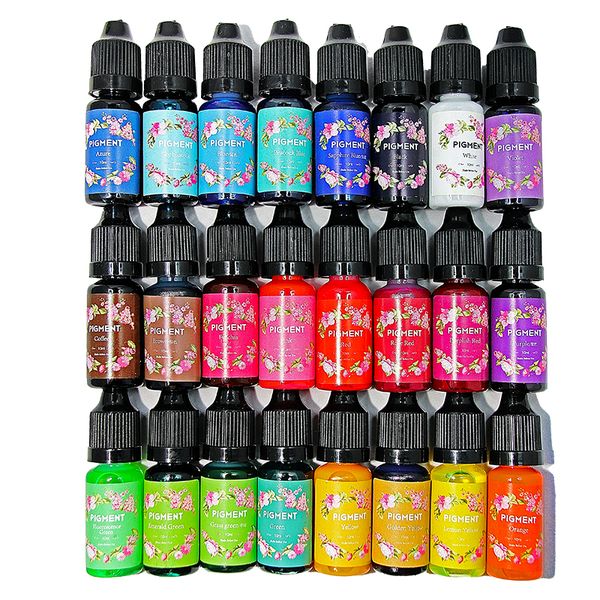 Liquid Pigment Set For Resin-Epoxy Crafts