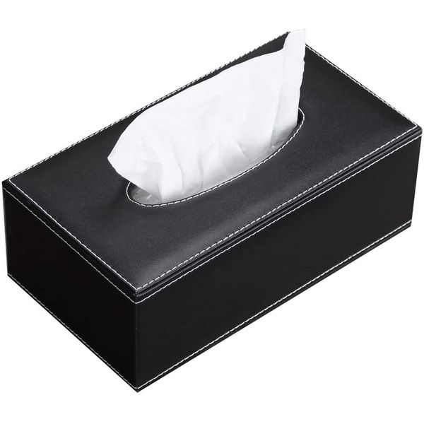 Leather Tissue Box Cover, Modern Napkin Storage Box, Car Towel