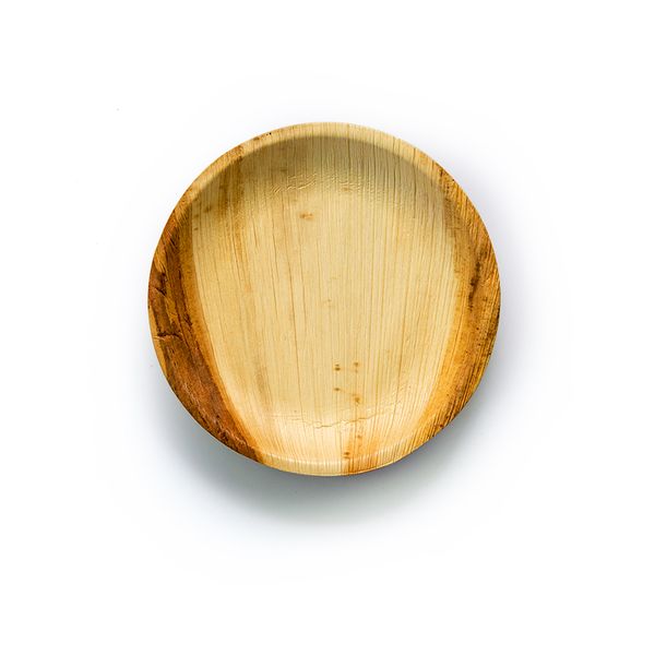 Organic Disposable Areca Leaf Round Side Plates - 6 piece