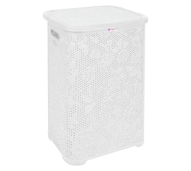 Rand Plastics Floral Linen Laundry Basket - 75 Litre
