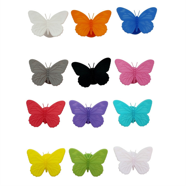 12Pieces Silicone Wine Glass Charms 12 Color Reusable Drink Markers