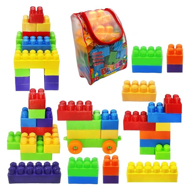 Building Blocks Paradise Backpack - 45 Pieces - STEM Toy - Toys for Kids