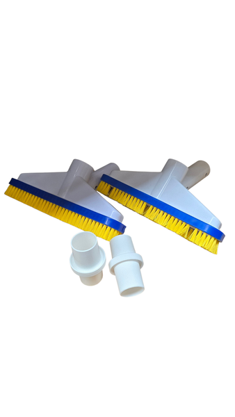 2X Hi Vac Pool Vacuum Broom Sweeper Brush With Clip-on Bristles &amp; Connector