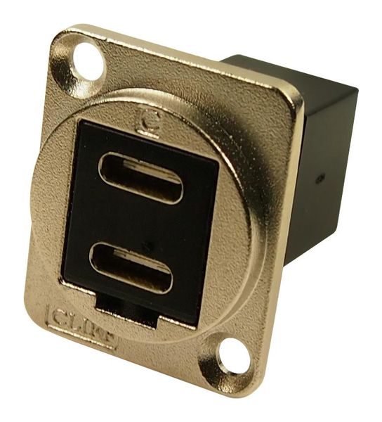 Cliff Electronic (CP30212M) USB Adapter, Dual, USB Type C, USB Type C Plug