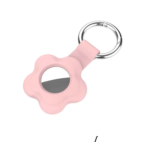 Key Ring - Pink Flower For Apple AirTag
