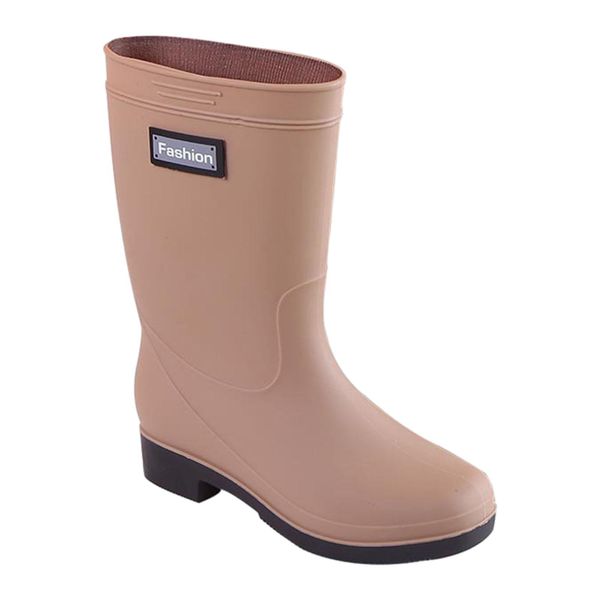 Short Rain Boot Fashion Mid Calf Working Boots for Outdoor Traveling Camp