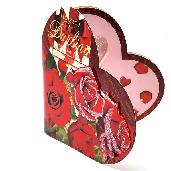 PurpleX Happy Valentines Day Card- Heart Shaped Musical Led Card
