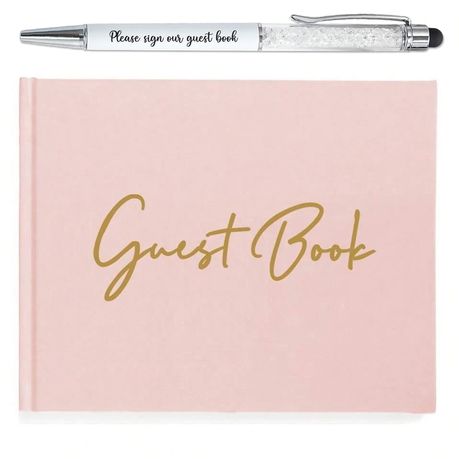 Blush Pink with Gold Foil Guestbook Pen Set Image