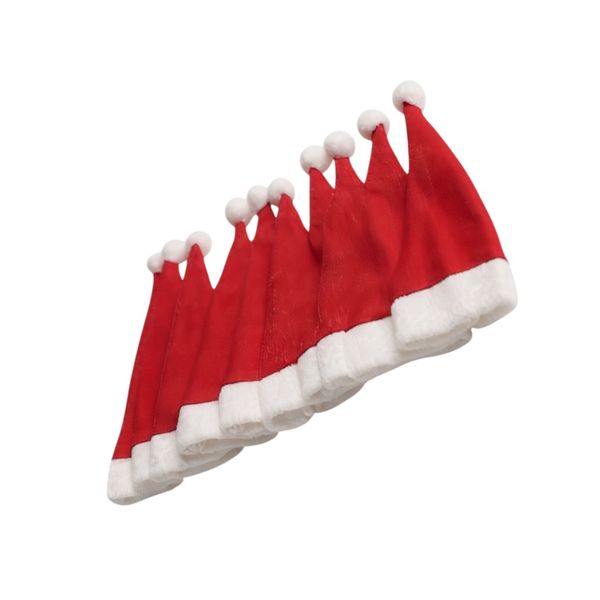 30-Piece Christmas Santa Hat Cutlery Holder Set - Red &amp; White