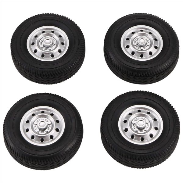 4Pcs Rubber Wheel Tire Tyre For Wpl D12 Mini 1/16 Rc Drift Truck