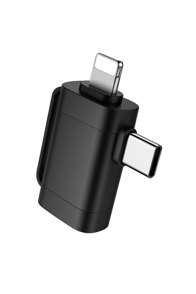 3-in-1 Multi-Port USB Adapter - Lightning, Type-C &amp; Micro USB Connector