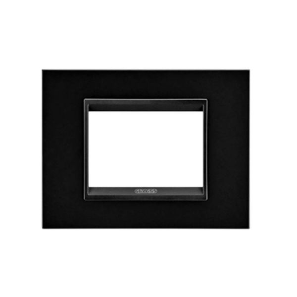 Gewiss - Lux Plate 3P Metal Black Monochrome