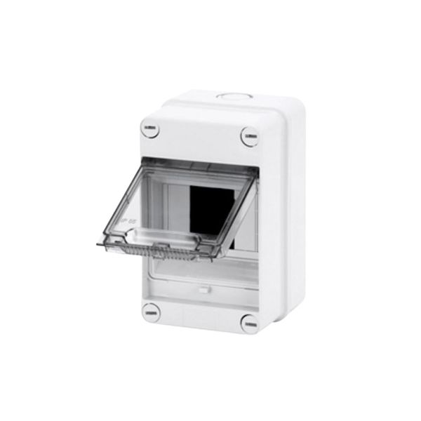 Gewiss - Grey Surface DB 1×4M Clear Door IP55