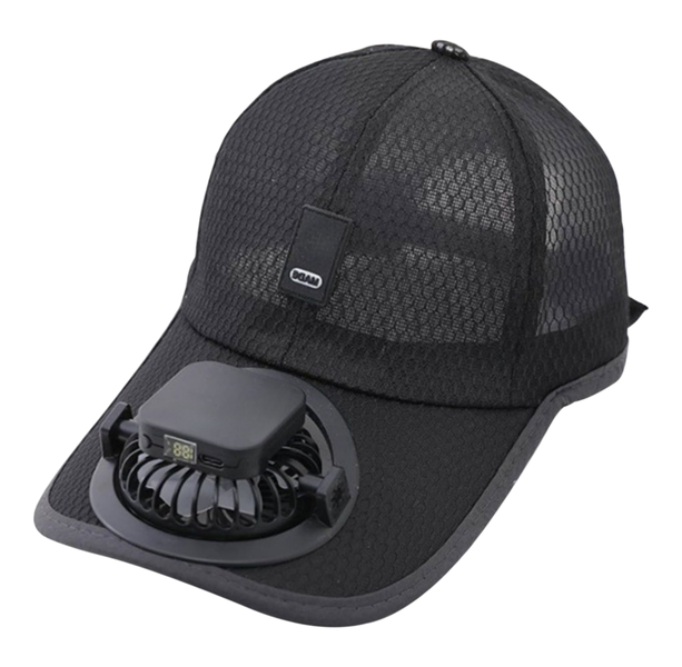 Kingdushi Baseball Cap With Solar Fan Breathable Mesh Cap