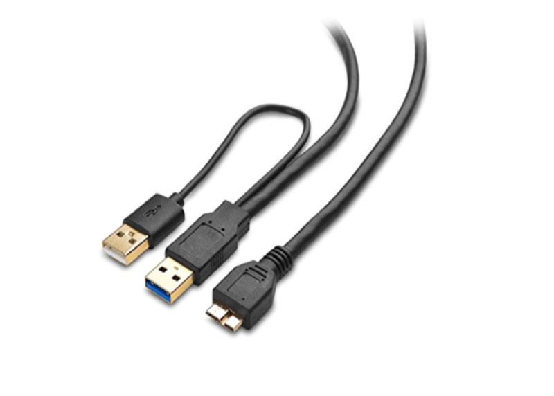 USB 3.0 to USB Splitter Cable (USB Y-Cable) Hard Drive Cable