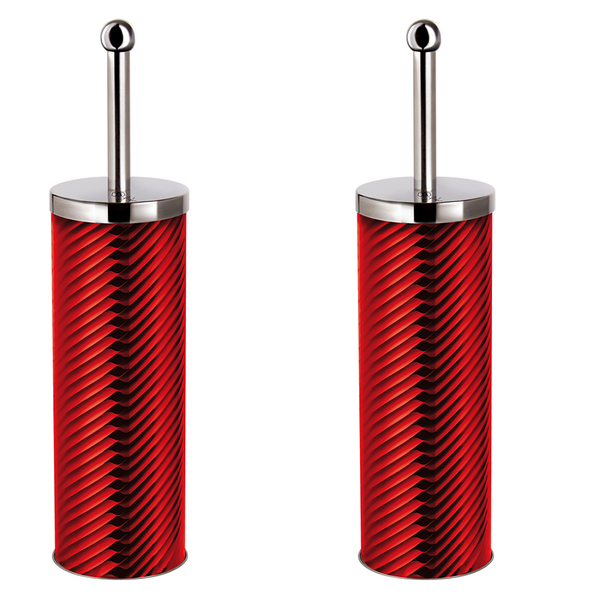 Berlinger Haus Stainless Steel Premium Toilet Brush - Burgundy (Set of 2)