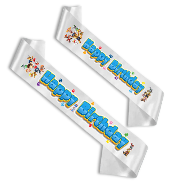 Paw Patrol Birthday Sash - 2 Pack