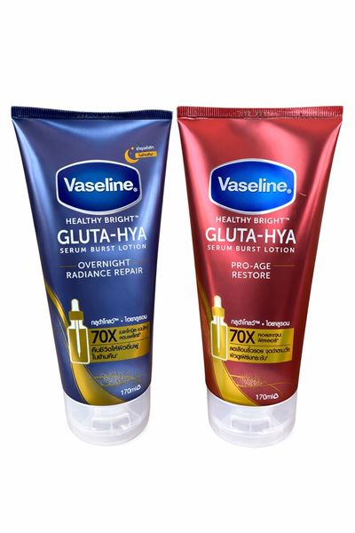 Twin Pack Vaseline Pro-Age Restore and Overnight Radiance Repair
